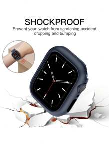 6-teiliges/Set Herren Damen Lässig PC Uhrengehäuse Anti-Drop-Schutzhülle, für Apple Watch 38/40/41/42/44/45/46/49 mm, für Apple Watch Series Ultra/SE/10/9/8/7/6/5/4/3/2/1, intelligentes Uhrengehäuse-Zubehör, Cut Out