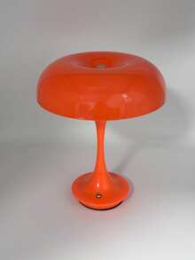 1 件橙色/白色蘑菇灯，可充电三色可调光复古蘑菇台灯，甜甜圈形状复古家居装饰卧室美学灯 - 蘑菇檯燈 - 查看 9