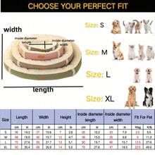 1pc Suede Oval Waterproof Washable Pet Bed, For Medium/Large Dogs, All Season,High-Quality Dog/Cat Cushion - Dark Grey - View 3