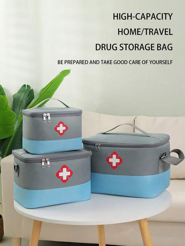 1 Stück Erste-Hilfe-Set weiß rot, grün grau, grau blau, Notfall-Trauma-Medizinset, Firmenmedizinset, komplettes Erste-Hilfe-Medizinset, immer für Zuhause und Reisen verfügbar