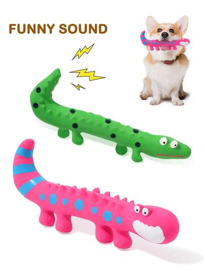 带声音的互动乳胶狗玩具：耐用耐嚼玩具，适合小型犬，促进牙齿清洁，缓解无聊