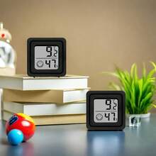 Miniature Thermometer Hygrometer With Temperature Switch, Outdoor Electronic Temperature & Humidity Display, Vehicle Temperature & Humidity Measurement, 1pc - Multicolor - View 10