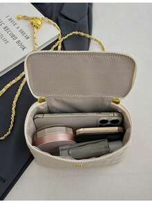 优质斜跨包，2025春夏新款小众设计菱格绗缝链条肩带水桶包 - 彩色 - 查看 10