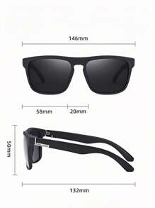 Lunettes de soleil polarisées mode D731, lunettes de soleil de sport pour la conduite avec protection UV pour hommes, lunettes de soleil décontractées P21 résistantes aux rayures en couleur mate