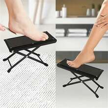 Folding Foot Rest 4-Height Adjustable Pedal Footrest Stand For Beauty Salons Home Pedicures Toe Nail Tool And Guitar Pedal Stool - 1PC - View 2
