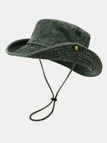 1 件男士水洗渔夫帽，户外钓鱼徒步防晒牛仔帽 - 一件裝男士漁夫帽 - 查看 9