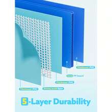 Joyfy 32/48/63 Foldable Dog Pet Pool, Portable Kiddie Pool, Anti-Slip Hard Plastic Bath Tub With Drain Suitable Pets And Backyard With Kids - 1 - View 7