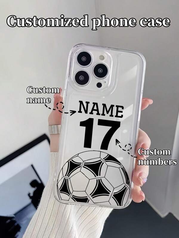 1 pièce Étui de téléphone personnalisé avec nom et numéro. Étui de protection transparent anti-chute compatible avec Samsung S25/S24/S23, compatible avec Apple 16e, 16 Pro Max, 16 Pro, XR/15/14/13. Mode, personnalisé, unique. Personnalisez comme cadeau idéal pour petit ami, petite amie, famille, amis. Étui de téléphone personnalisé, élégant, coloré, vintage, mignon, sobre, drôle, personnalisé, unique, cadeau idéal pour lui, cadeau idéal pour elle, petit ami, petite amie, famille, amis, grands-parents, couple, pour anniversaires