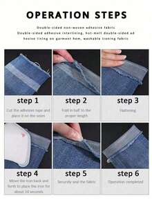 1Roll Iron-On Hemming Tape, Double Sided Fusible Interfacing, Heat Fabric Fusible Bonding Web, Self-Adhesive No-Cut Hem Length Adjustment Stickers, Thin Glue Mesh Film Bottom Hem Tape, Perfect For Bonding And Craft Projects, Non-Woven Decorative Ribbon, Double Sided Tape For Sewing Supplies, DIY Sewing, Patchwork, Teachers Gift - Multicolor - View 8