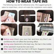 Lsybeauty Thick Tape In Human Hair Extensions ,Seamless  Skin Weft Extensions ,Remy  Human Hair,Multicolor  Color,Silky Straight For Fashion Women  ,16-26inch ,Easy To Apply (60#Golden Blonde ,50g 20pcs/Package) - S60 - 查看 8