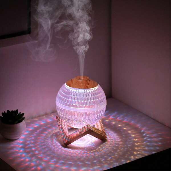 1 Pc Of Simulated Crystal Ball Humidifier With 7-Color Dazzling Light, A Small Household Desktop Aroma Diffuser Lamp, Which Can Increase Air Humidity With Large Fog Volume, Suitable For Bedrooms And Living Rooms.