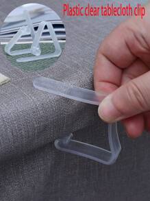 8/10/16/24/32/48pcs Plastic Transparent Tablecloth Clip Tablecloth Non-Slip Clip Suitable For Wedding Party Family Gold Dot Tablecloth Fixed Clip Party Tablecloth Suitable For Wedding Birthday Outdoor Party