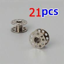 7-21 peças/Carretéis de Metal Vazios Carretéis de Aço Inoxidável para Máquina de Costura Doméstica, Acessórios de Costura