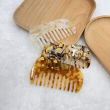 1 PIEZA Peine de acetato de lujo de inspiración felina con dientes anchos - Herramienta de peinado con diseño animal, ideal para viajes, fiestas, kit de maquillaje y como regalo
