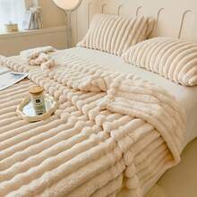 AYD Ultra-Soft Faux Rabbit Fur & Sherpa Throw Blanket - Double-Sided 380GSM Weighted, Hypoallergenic, Machine Washable For Bedroom, Living Room & Camping - Includes Gift Box, All-Season Cozy Home Decor For Adults/Women/Men, Allseason Throw | Contemporary Style | Microfiber Blanket, Fleece Blanket - 灰色 - 查看 5