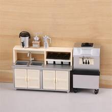5pcs/1pc Micro Scene Home Appliance Model, Micro Scene Milk Tea Shop Appliance Model, Ice Cream Machine Model, Milk Tea Bucket Model, Bean Grinder Model, Coffee Pot Model - Multicolor - View 2