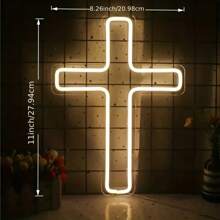 1 Stück USB Neon Kreuz Lampe, dekorative Beleuchtung für Partys, Bars, Schlafzimmer
