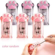 Cute Cat Paw Pencil Sharpener, Manual Office, Home And School Supplies Pencil Sharpener With A Lid, Pink And Grey Pencil Sharpener, Small Handheld Pencil Sharpener, Cat Paw Manual Pencil Sharpener Accessories, Office, Home And School Supplies, Cat Paw Shape With A Lid Suitable For Children, Adults And Students, School Supplies, Student Awards, Children's Gifts, Pencil Sharpener Accessories, Pink And Grey Back To School