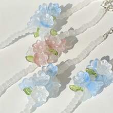 Approx. 100/200pcs Assorted Colored Lily Of The Valley Acrylic Beads, 6mm Flower Spacer Beads For DIY Jewelry Making, Bracelets, Necklaces, Earrings, Keychains, Phone Charms, Wedding Favors, Home Decor, Craft Supplies - Multicolor - View 6