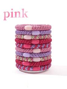 10pcs Colorful Thick Elastic Hair Ties, High Ponytail, Non-Damaging Hair Accessories,Hair Accessory,Hair Accessories,Hair Accessories For Women,Fall,Travel,Hair Tools,Accessories Women,Hair Stuff,Curly Hair,Scrunchies,Scrunchies Hair,Curly Hair Accessories,Gifts,Travel,Gifts For Women,Hair Stuff,Stocking Stuffers