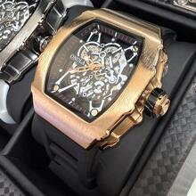 ONOLA ONOLA Brand 3827 New Fashion Wine Barrel Watch Men Watches Luminous Dial Silicone Strap Quartz Watches