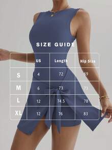 FWH 清凉夏日风格，修身显瘦，贴身廓形，拉长腿部线条，提升曲线美，自信覆盖，巧妙的背部镂空设计，内置防滑衬里，适合办公室和健身房穿着，优雅的无袖运动连衣裙，背部细节设计，夏日微风复古瑜伽两件套女装 - 彩色 - 查看 3