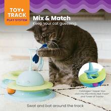 Catstages Tower Of Tracks 3-Level Cat Track Toy With 6 Balls, Interactive Toy For Indoor Cats, Orangetxp2lllsdac