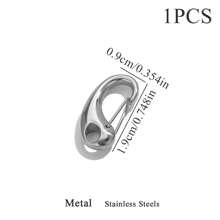 1pc Stainless Steel D-Shape Lobster Clasp DIY Necklace Bracelet Panty Chain Bag Chain Jewelry Making Materials