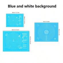 1 pièce Tapis de cuisson en silicone multicolore extra-large - Rouleau à pâtisserie antiadhésif avec marquages de mesure pour croûtes de tarte, pizza et biscuits, tapis de four et de plan de travail de cuisine