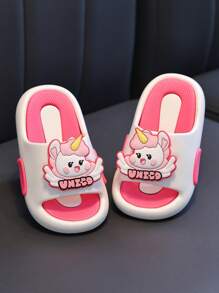 Kids Fashion Slippers, Soft Bottom Non-Slip Cute Cartoon Unicorn Design Children Sandals, Big Kids Indoor/Outdoor Wear Slides