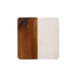 1PC Personalized Family Names Coaster, Custom Marble Wooden Coaster, Wedding Favors Bulk Engraved Coasters, Engagement/Wedding/Housewarming Gift