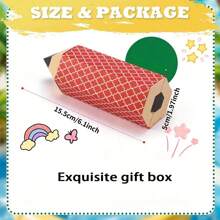 1 pieza/5 piezas/10 piezas Regalos de soporte para lápices con forma de lápiz, ideal para regalos de graduación, regalos de regreso a la escuela, regalos de fiesta de cumpleaños, regalos del Día del Maestro | Tema patriótico | Estructura duradera, caja organizadora de lápices, soporte de lápices para la temporada de regreso a la escuela Útiles escolares Esenciales escolares Cosas escolares