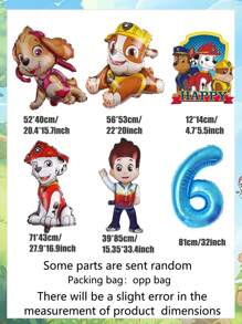 Paw Patrol Dog Patrol Geburtstags-Themen-Set, Ryder Archi Daily Flauschiger Aluminiumfolie Luftballon Kombination, Paw Patrol Geburtstags-Party Dekorationsartikel