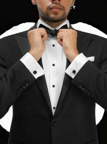 Set de 2/6/8 piezas de gemelos y botones de camisa para hombres, juego de gemelos y botones de camisa de esmoquin para hombres, gemelos y botones de camisa de latón para boda/banquete/ceremonia/negocios, el mejor regalo para padres/amigos/amantes