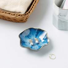 Keramik Schmuckschale - elegante Ring- & Schlüsseltasse für Schmuckaufbewahrung, dekorative Kleinigkeiten-Schale für Kommode/Eingang, elegante 2-in-1 Ring-Tasse und Gewürzschale, handgefertigte Mini-Schale mit Deckel, perfektes Geschenk für Schwestern/Mütter/Töchter, toll zu Valentinstag & Muttertag (Produkte mit Glasurumwandlung im Brennofen können Unterschiede in Farbe und Muster aufweisen)