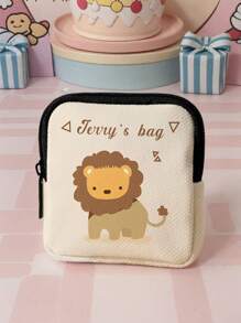 1pc Customizable Name Zipper Pouch/Coin Purse, Suitable For Girls And Boys, Made Based On Your Unique Design, Lightweight, Great Gift For Friends, Suitable For Birthday, Children's Day