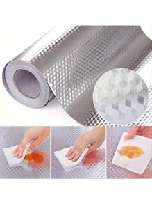 1 rouleau d'autocollant de cuisine imperméable et résistant à l'huile - autocollant, résistant à la chaleur, pour le doublage des tiroirs et des dossiers de cuisine, avec motif à carreaux, pour la rénovation de la maison, le doublage de la crédence de cuisine Doublure à motif à carreaux Tapis de tiroir Panneaux muraux décoratifs de l'évier Papier peint Décoration d'intérieur Chambre à coucher