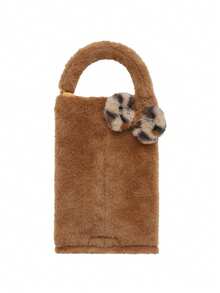 1 件豹纹汽车纸巾盒毛绒汽车座椅悬挂纸巾架，时尚纸巾分配器，适合汽车和家用