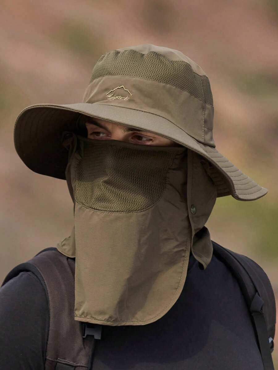 1 pieza Sombrero de ala ancha para hombre, sombrero de verano para actividades al aire libre como senderismo y pesca con protección UV y transpirable