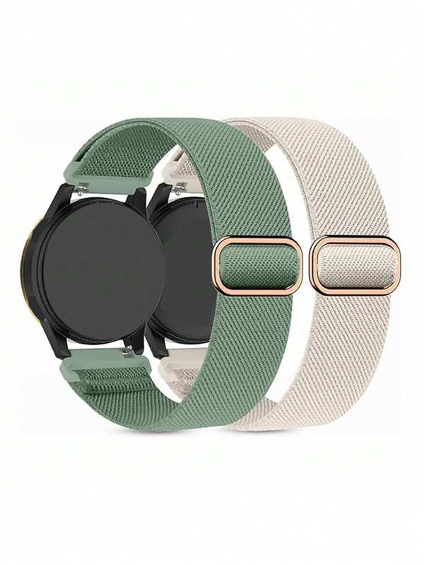 2pcs 20mm 22mm Nylon Elastic Solo Loop Strap Compatible With Samsung Galaxy Watch 7 6 5 4 40/44mm,Watch 6/4 Classic 43/47/42/46mm,Watch 5 Pro, Watch3 41/45mm,Gear S3 Classic/Gear S3 Frontier,18mm20mm22mm Quick Release Sport Wristband Replacement Compatible With Garmin Watch/Amazfit Watch/HW Watch GT