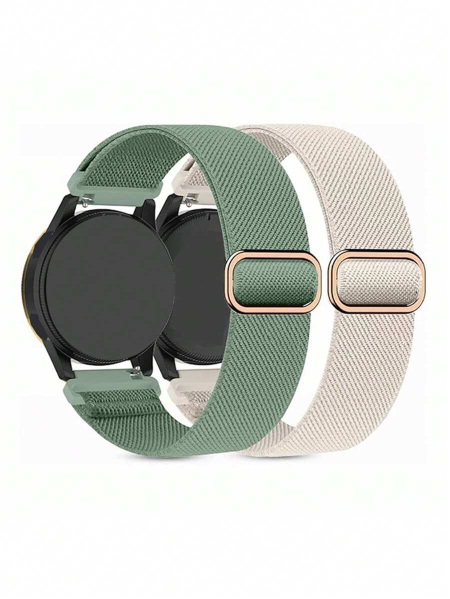 2pcs 20mm 22mm Nylon Elastic Solo Loop Strap Compatible With Samsung Galaxy Watch 7 6 5 4 40/44mm,Watch 6/4 Classic 43/47/42/46mm,Watch 5 Pro, Watch3 41/45mm,Gear S3 Classic/Gear S3 Frontier,18mm20mm22mm Quick Release Sport Wristband Replacement Compatible With Garmin Watch/Amazfit Watch/HW Watch GT