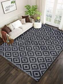 5ft X 8ft Outdoor Rug, Waterproof Plastic Straw Floor Mat - UV Resistant Reversible Indoor/Outdoor Rug For Porch, Camping, Pool Side, RV, Balcony, Garden, Patio, Patio Sofa, Easy To Clean - Black Rice - View 7