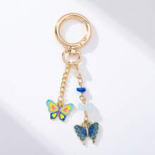 Breloc la modă în formă de fluture și inimă, breloc cu animale și flori, pandantiv pentru geantă, accesorii auto, drăguț gotic Y2K