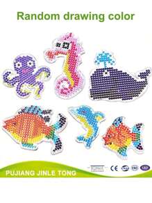 20 قطعة من قالب الخرزة المنصهرة 5مم قالب مسمار خرزة منصهرة بلاستيك نمذجة حيوان شفاف للحرف اليدوية، قالب خرزة جديد مع أوراق ملونة سلسلة المفاتيح وحائط الرقبة، مناسب للأطفال فوق 5 سنوات لصنع لعب وحرف DIY. لون الملحقات عشوائي.