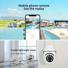 5MP Smart Home Security Camera Wireless With Color Night Vision, Two-Way Audio, Motion Tracking And App Control - Trắng 2 cái - Xem 7