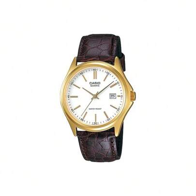 Casio Men's Quartz Watch - White Dial With Date Display, Casual Dress Simulation Wristwatch (Model MTP-1183Q-7A), Stainless Steel Case