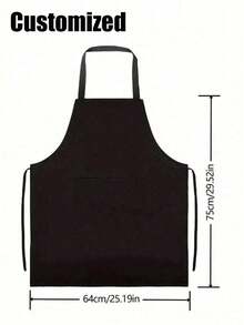 1pc Customized Cooking Apron With Personalized Text And Photo Printing, Ideal Gift For Anniversary, Chefs, Mothers, Fathers, Husbands, Wives, Girlfriends, Boyfriends, Weddings (Men/Women) - Multicolor - View 8