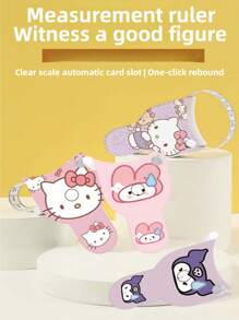 Sanrio Sanrio Comic Muster, Messgerät, Drei Umfangsmaße Lineal, Dimensionslineal, Fitness Lineal, Taillenumfanglineal, Armumfanglineal, Brustumfanglineal, weiches Lederlineal, beidseitig beschriftetes verschleißfestes hochpräzises Selbstrückzugslineal