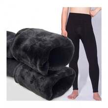 Children's Lined Thermal Tights Keep Warm, Ages 2 To 10, Girls And Boys - 淺藍色 - 查看 1