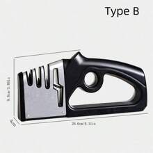 Affilacoltelli 4 in 1, Lame premium originali lucidate, Miglior affilacoltelli da cucina funziona davvero per coltelli in ceramica e acciaio, forbici. Utensile per affilare coltelli da cucina e forbici, Fessura fine per l'affilatura quotidiana e anche per la fase di preparazione della mola dei coltelli, Fessura per la molatura precisa per una molatura e lucidatura meticolosa